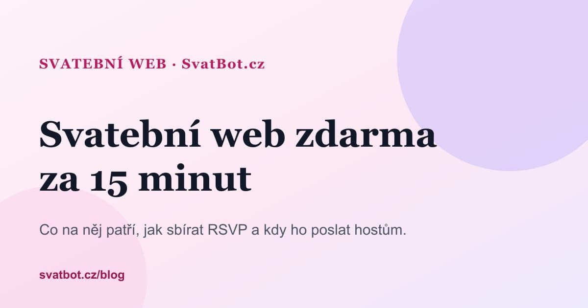 Svatební web zdarma: co na něj patří a jak ho vytvořit za 15 minut